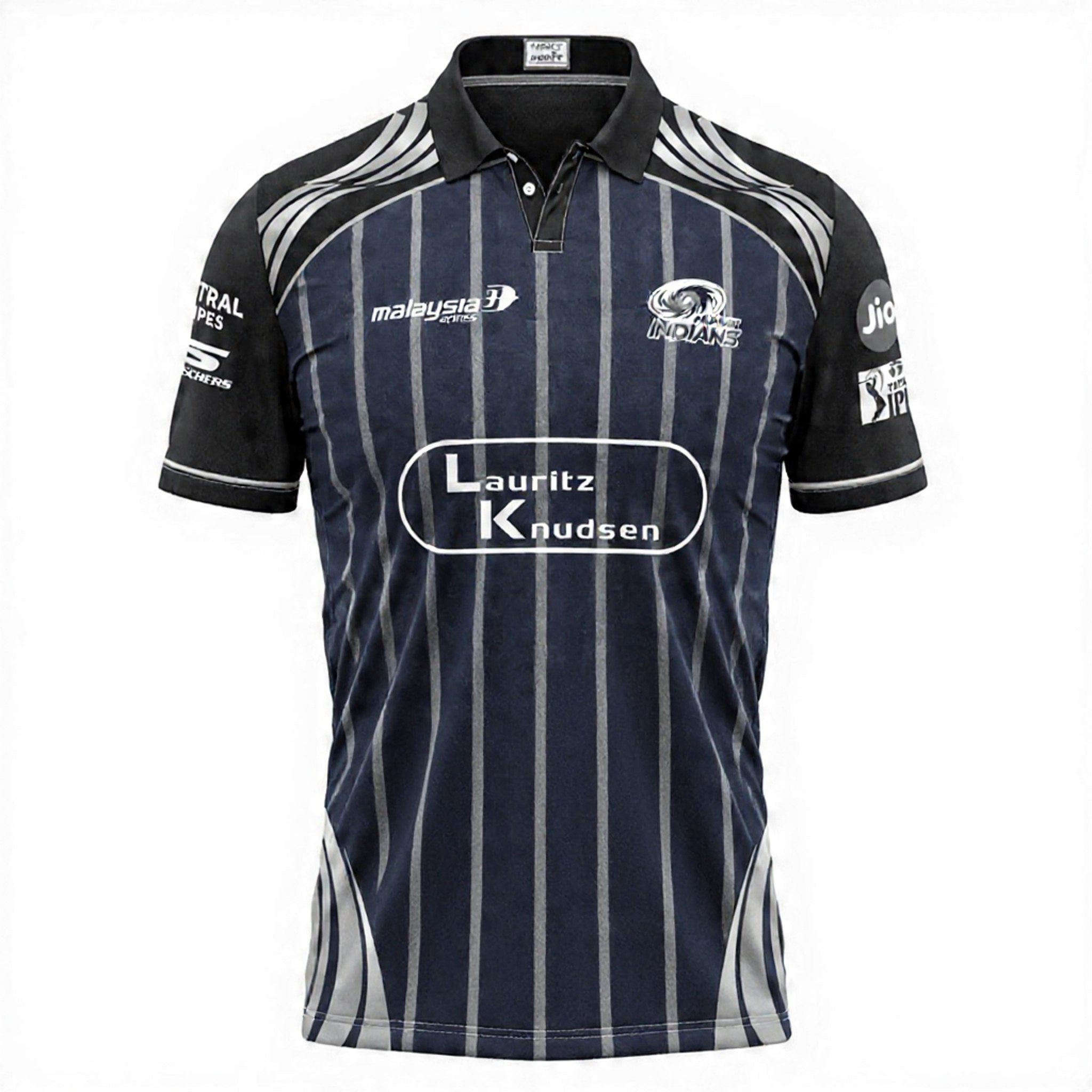 Next Print Navy Blue Striped Custom Cricket Jersey – Personalized Name Number Team Jersey | Premium Sublimation Sports Wear India