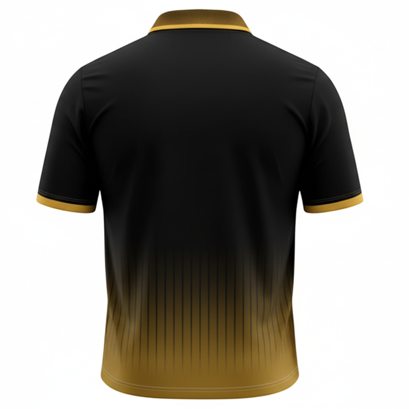 NextPrint RCB Black Gold Gradient Jersey – Premium Player Version Cricket T-Shirt
