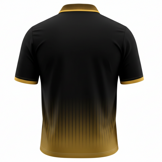 NextPrint RCB Black Gold Gradient Jersey – Premium Player Version Cricket T-Shirt