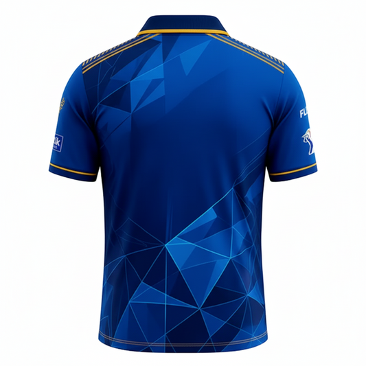 NextPrint RCB Blue Geometric Jersey – Premium Player Version Cricket T-Shirt