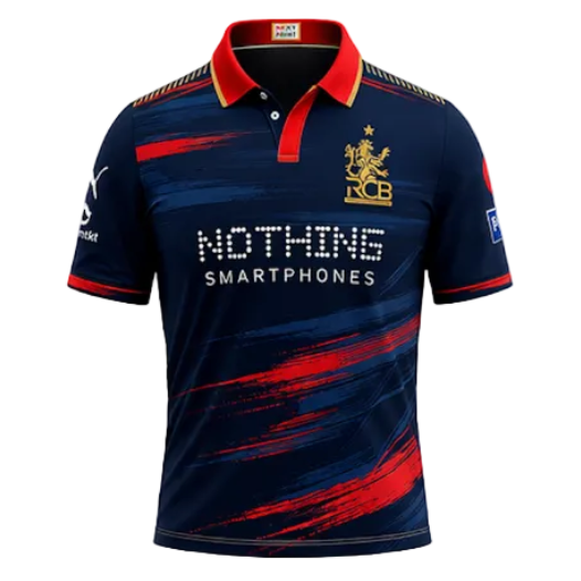 Next Print RCB Navy Red Cricket Jersey 2025 Player Edition – Custom Name & Number Sports T-Shirt