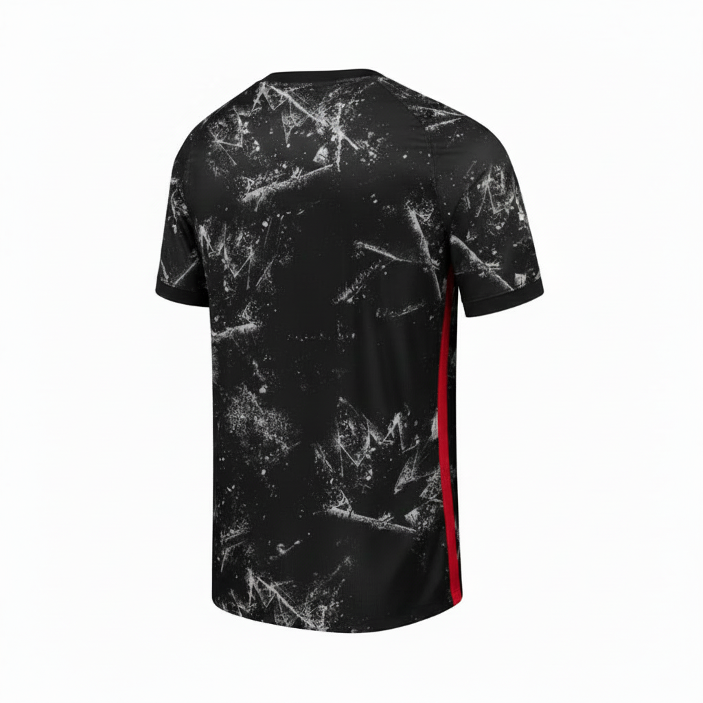 Football jersey back side with custom player number