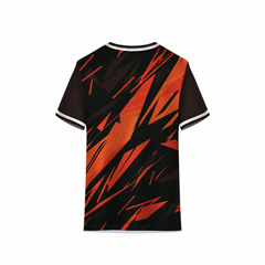 Next print Orange Black Sports Jersey for Men | Custom Team Jersey for Cricket, Football & Gym Wear