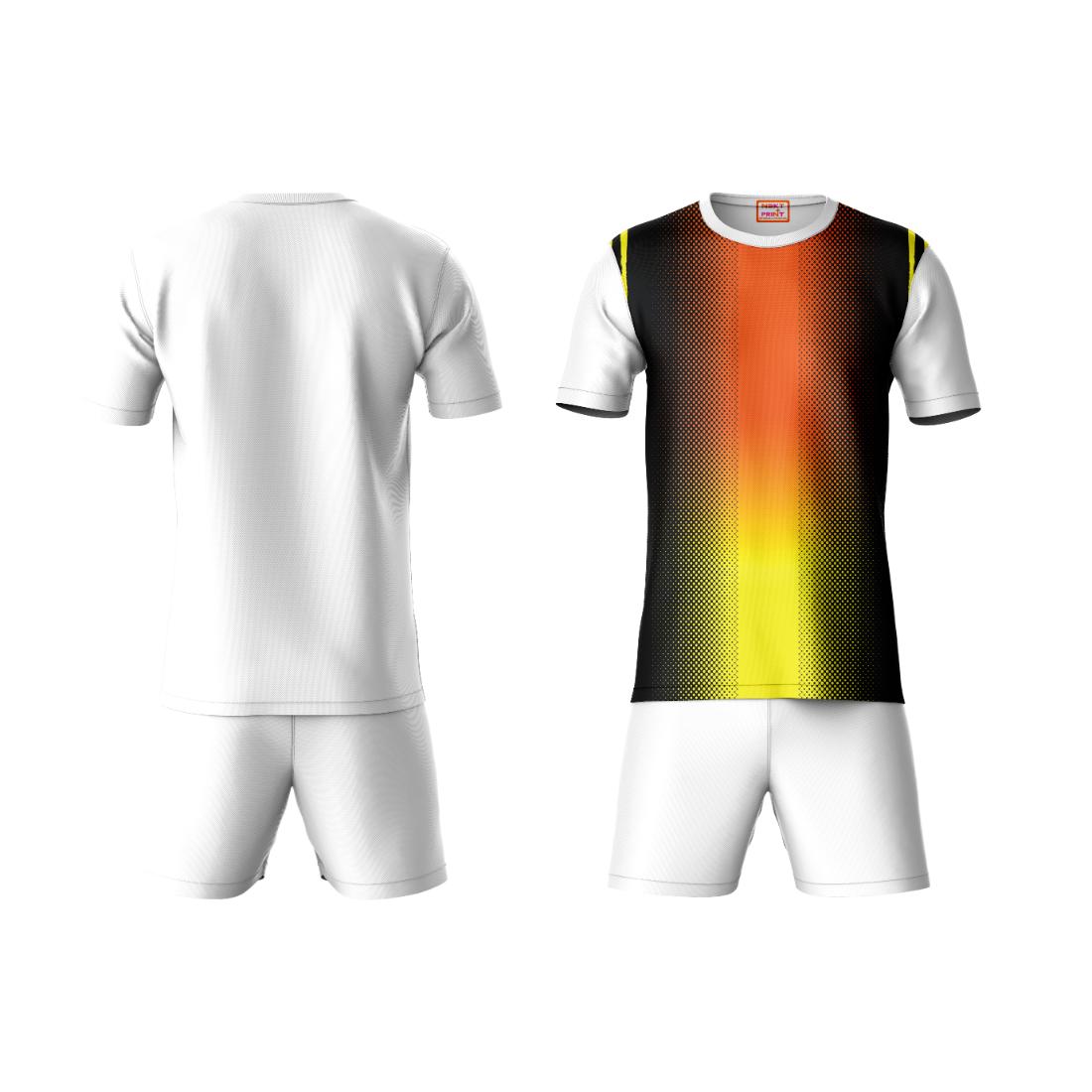 Men orange black gradient sportswear co-ord set side angle view