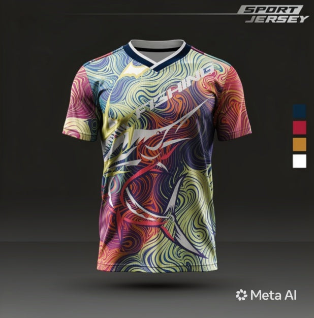 Fishing theme sports T-shirt for men