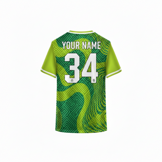 Personalized Light Green Team Sports Uniform with Custom Name and Number Printing