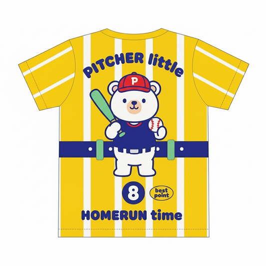 picture of a baseball player bear in a shirt modeldesign cartoon vector illustration