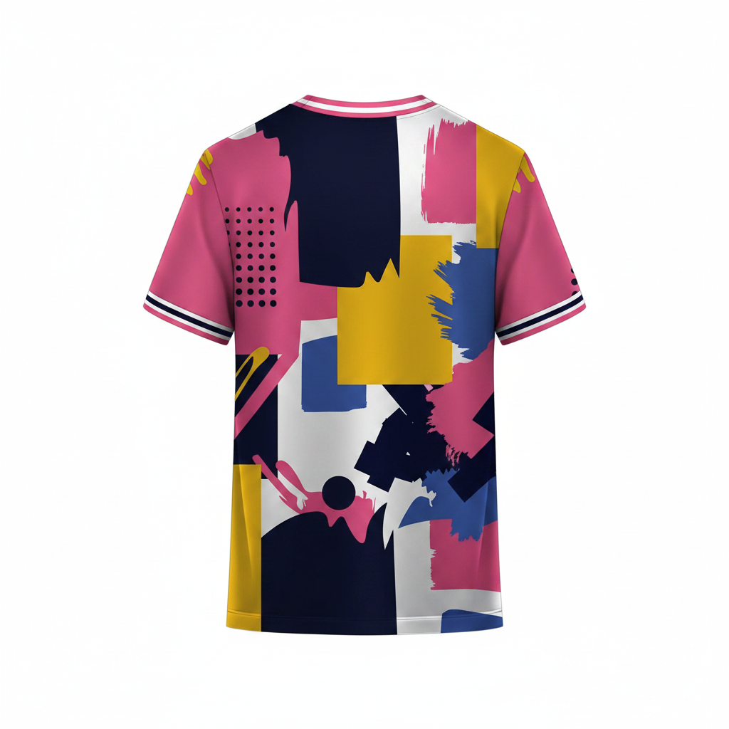 Next print Pink Abstract Colorful Sports T-Shirt | Custom Printed Gym, Cricket & Football Jersey