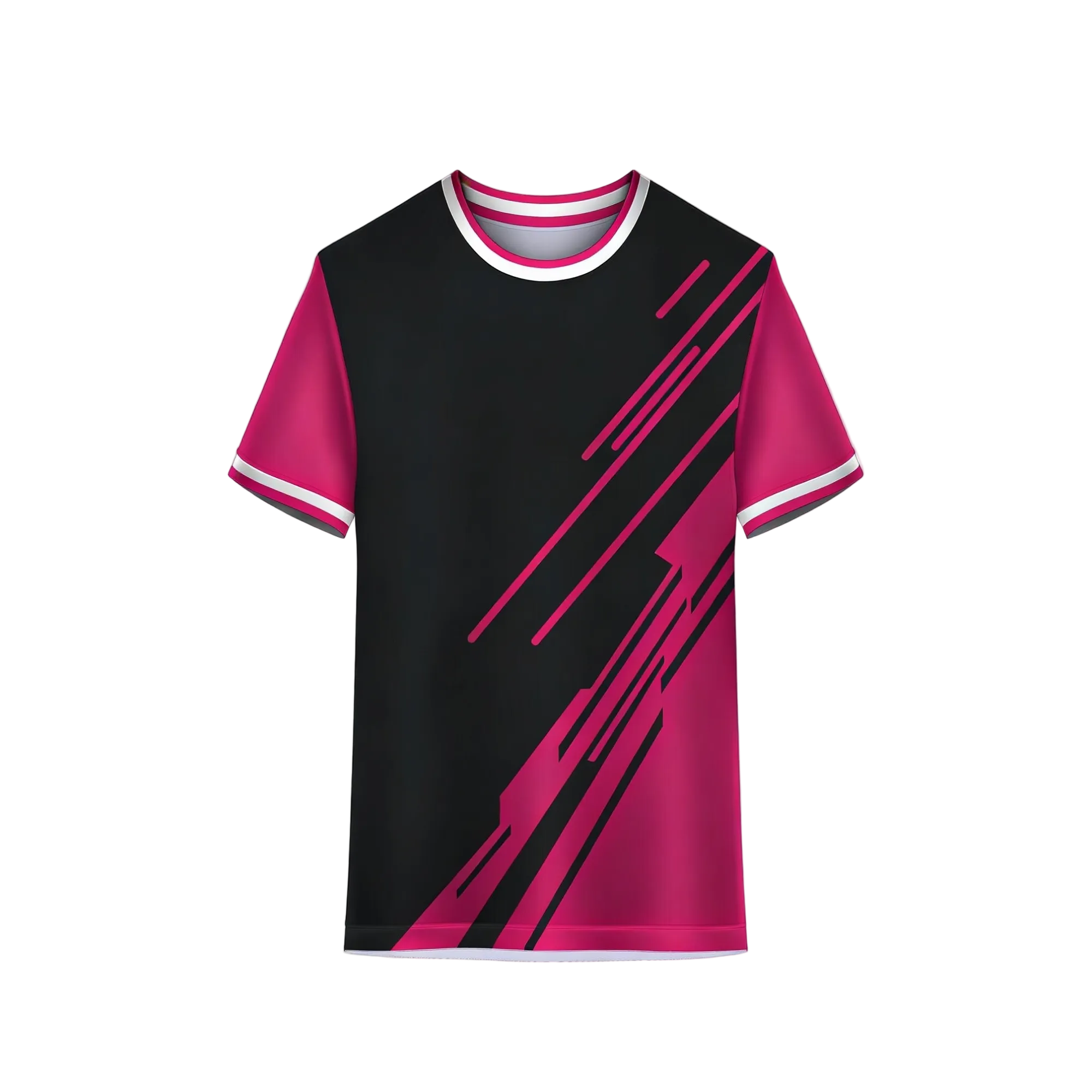 Pink Black Custom Sports T-Shirt Jersey for Cricket Football Gym Team Wear by NextPrint