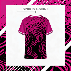 Next print Pink Black Sports T-Shirt for Men & Women | Custom Athletic Jersey | Breathable Performance Wear