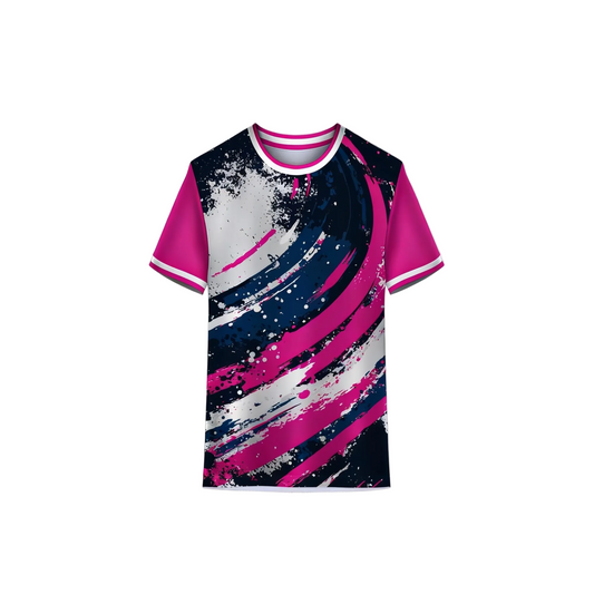 Pink Blue Custom Sports Jersey with Personalized Name and Number by NextPrint India