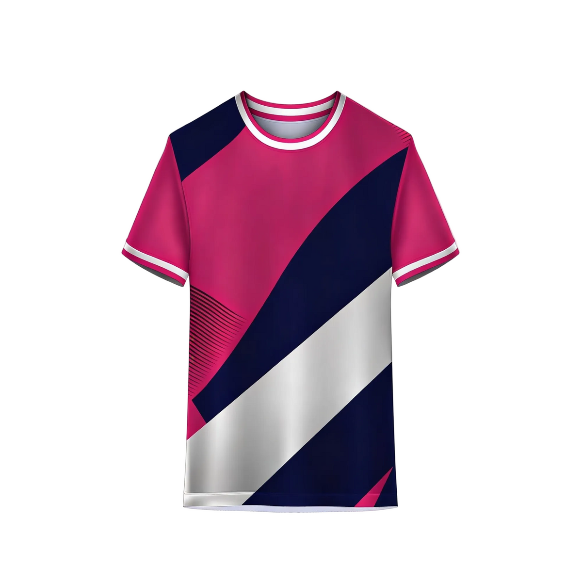 Pink Blue Sports T Shirt Custom Jersey for Cricket Football Gym Running by NextPrint