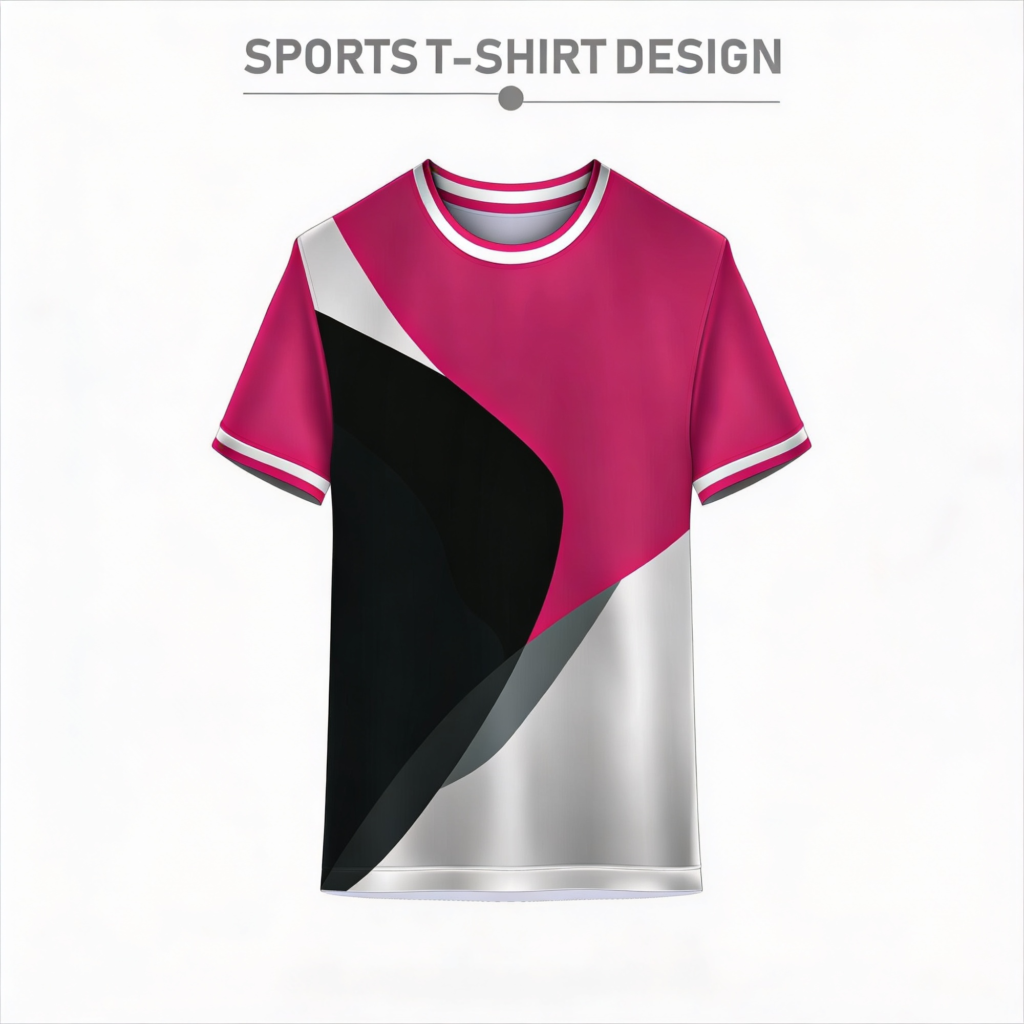 Pink Grey Custom Sports Jersey T Shirt for Cricket Football Gym Team Wear by Next Print