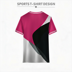 Next printPink Grey Sports Jersey T-Shirt for Men | Custom Team Jersey | Quick Dry Gym & Cricket Wear