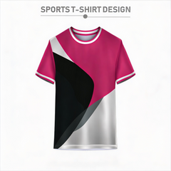 Pink Grey Custom Sports Jersey T Shirt for Cricket Football Gym Team Wear by Next Print