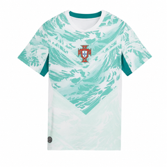 Portugal inspired mint green white football fan jersey front view