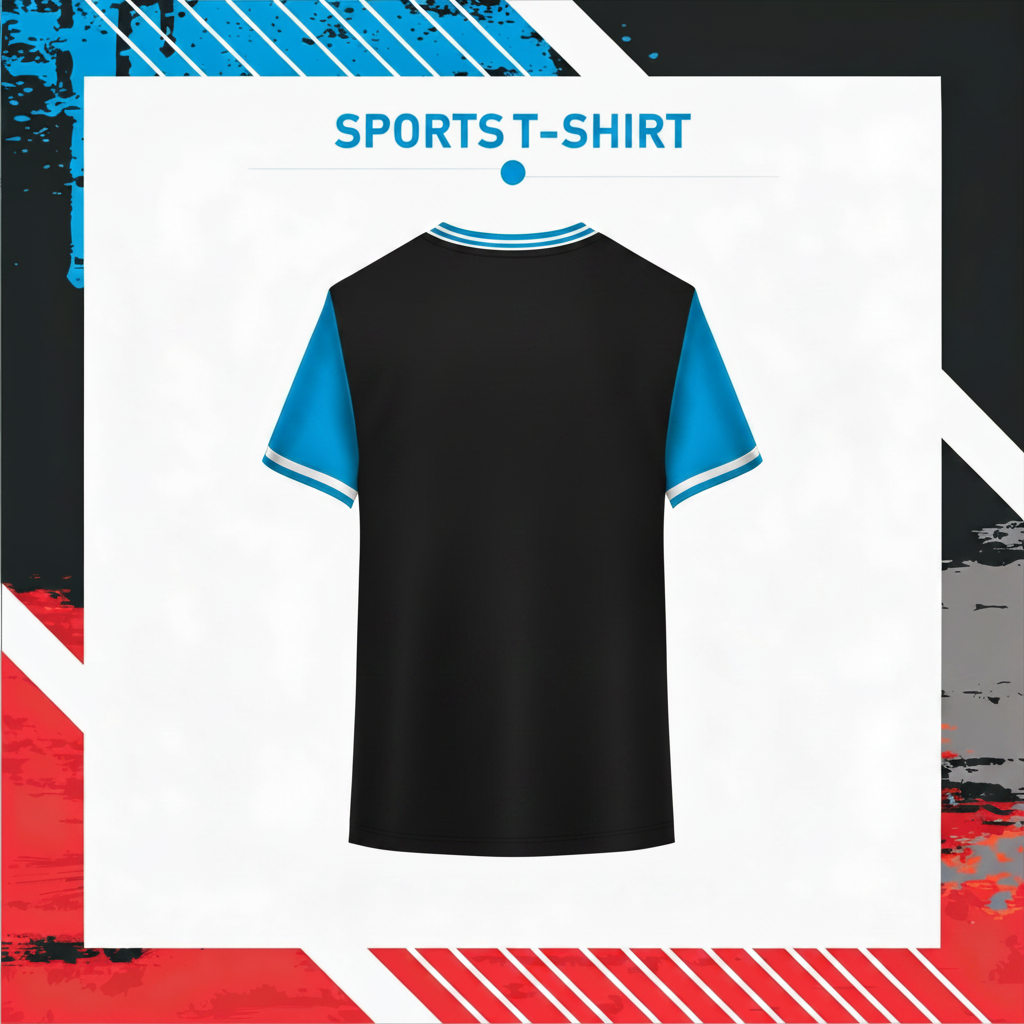 Premium black red athletic sports jersey for gym and training