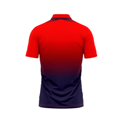 Premium printed cricket jersey jacket black and red sportswear for teams