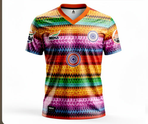 Proud Indian bold identity tricolor graphic jersey India
