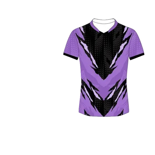 Purple black pattern custom esports jersey front view