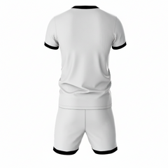 Purple geometric flash sports jersey set for men back view
