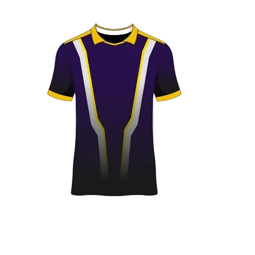Purple yellow accent custom esports jersey front view