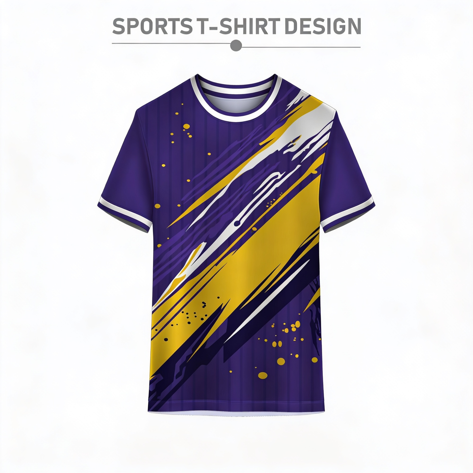 Purple Yellow Custom Sports T-Shirt Jersey for Cricket Football Gym Team Wear by NextPrint India