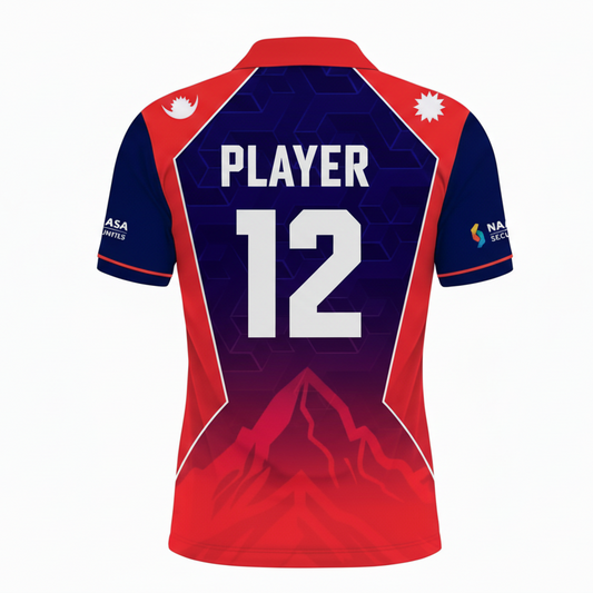 NEXT PRINT Customised Nepal Custom Cricket jerseys - Personalize Your World Cup Kit.
