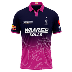 Rajasthan Royals pink navy cricket jersey front view