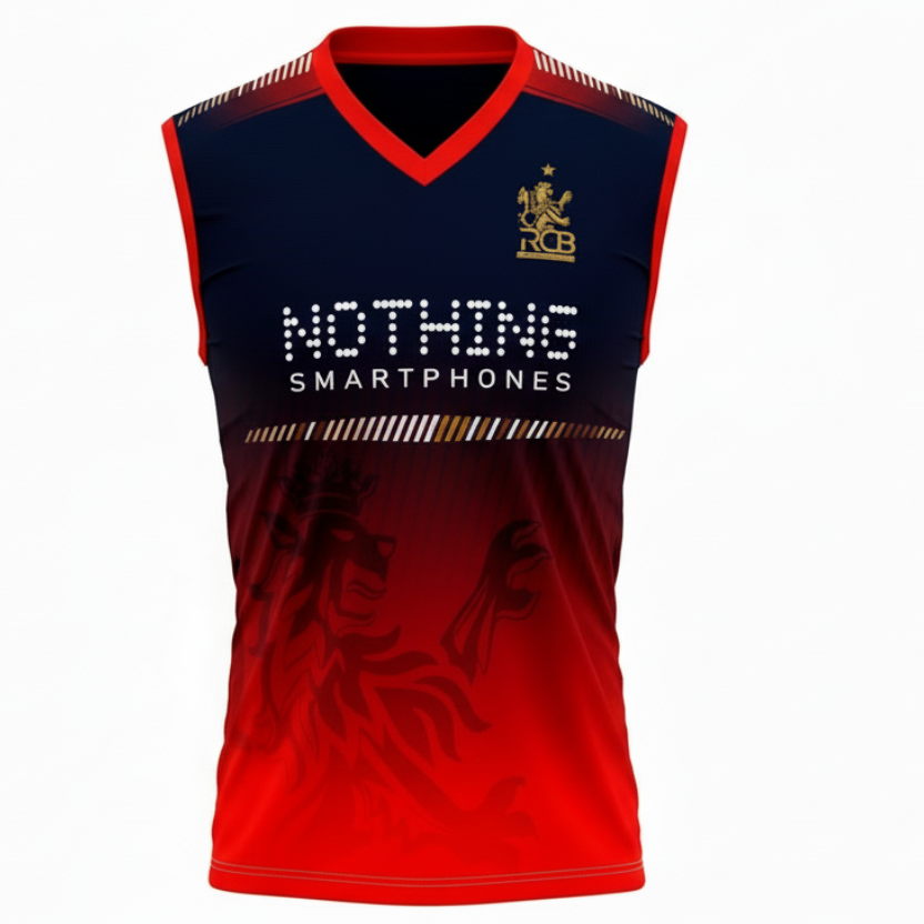 NextPrint Royal Challengers Bangalore RCB IPL 2026 Jersey – Custom Name & Number Cricket Sleeve Less Jersey for Men & Women | Premium RCB Fan Jersey India