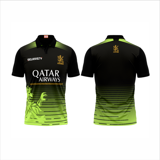 RCB Green and Black IPL 2026 Cricket Jersey Front and Back View