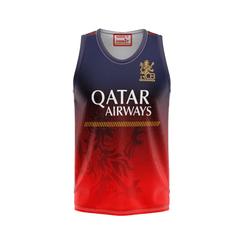 IPL 2026 RCB fan jersey red and navy sleeveless design