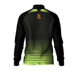 Personalized RCB Inspired Green Black Cricket Jacket Back Side