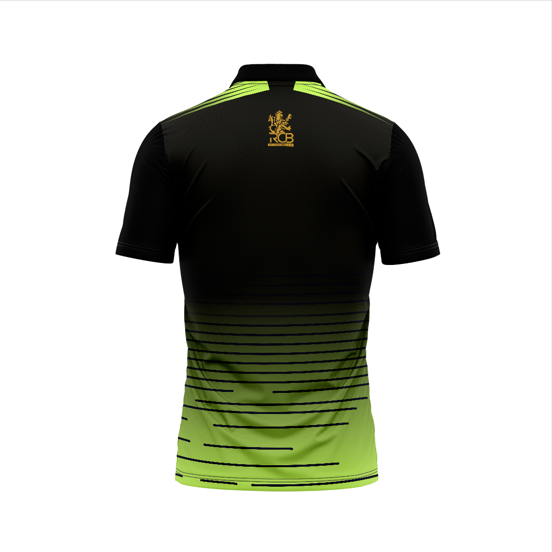 Back side of RCB IPL custom cricket jersey with personalized name and number