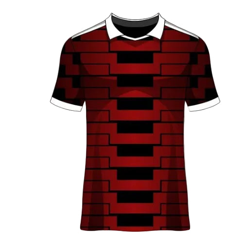 Red black pattern custom esports jersey front view
