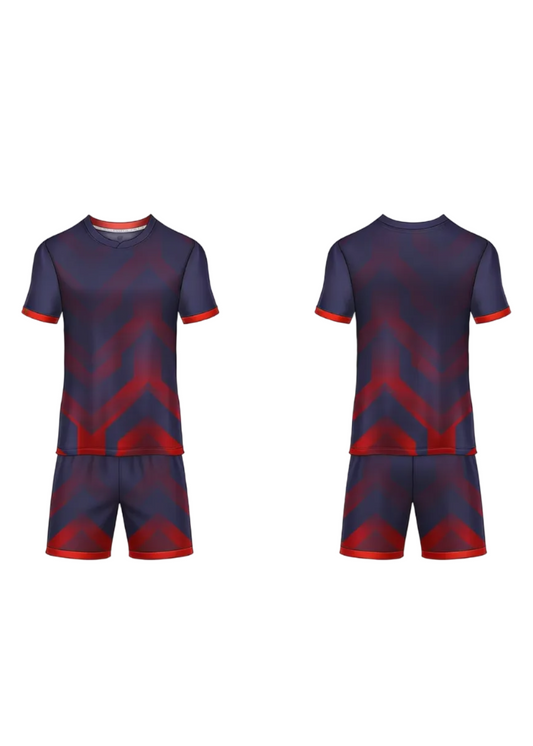 Custom red blue sports jersey with shorts India