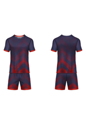 Custom red blue sports jersey with shorts India