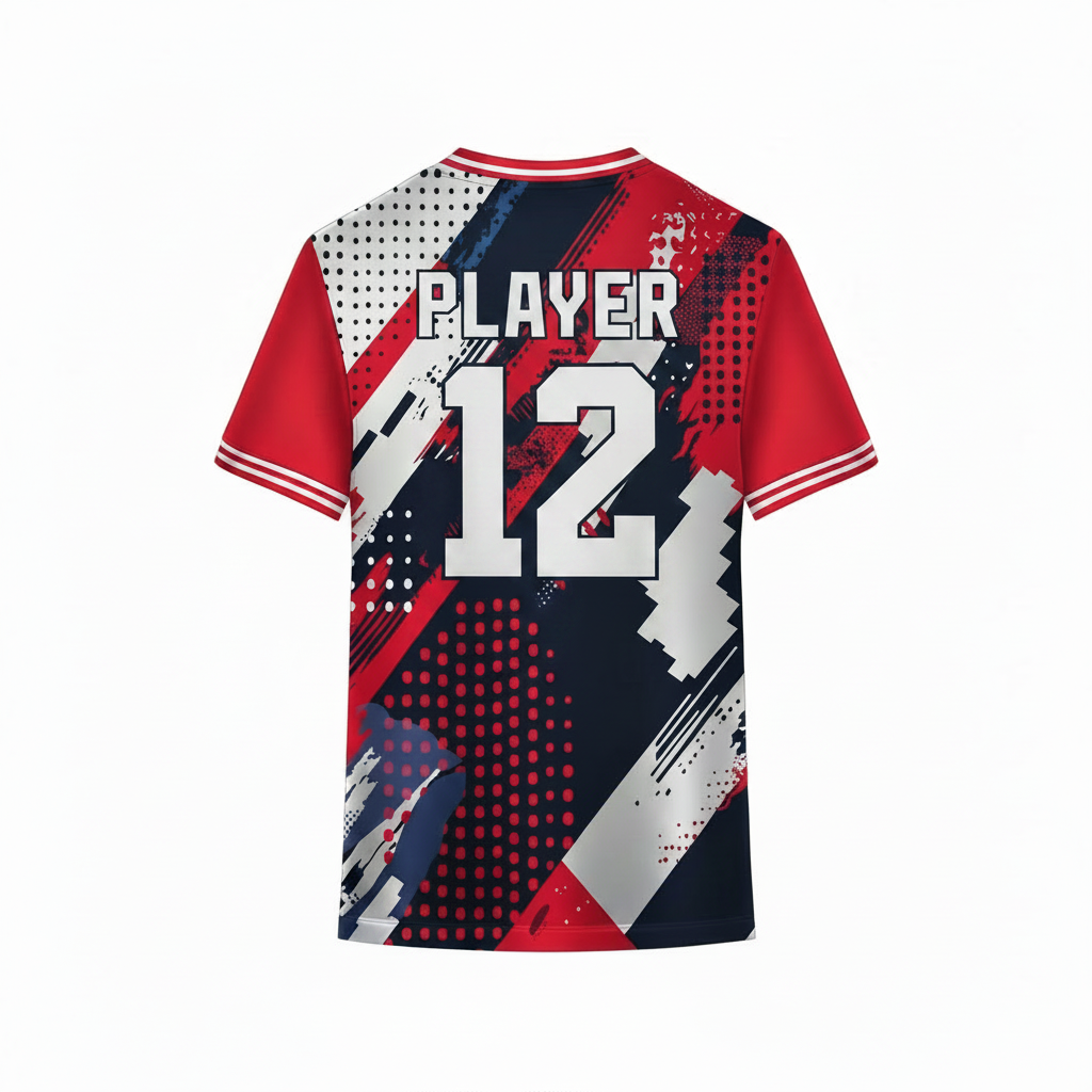 Next print Red Blue Sports T-Shirt  | Custom Sports Jersey Online India | NextPrint