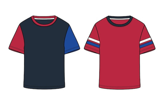 Next Print red blue and white t shirt with a blue and red stripe