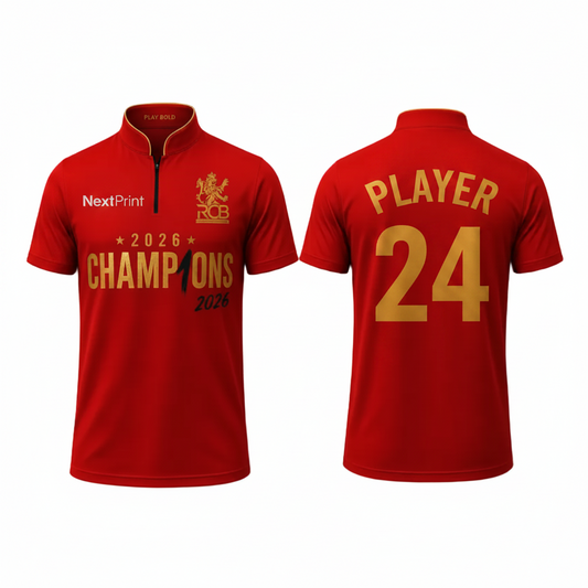 Red elite victory sports jersey back view