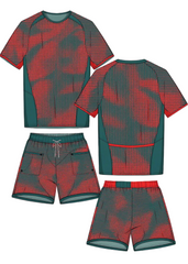 Next print Custom Red Green Cricket Jersey Set | Sports T-Shirt with Matching Shorts