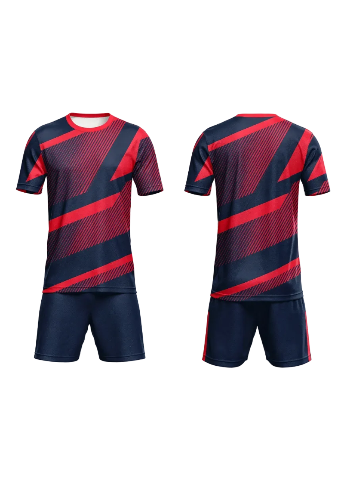 Red navy blue custom sports jersey with shorts India cricket football team uniform NextPrint