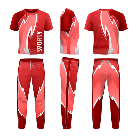 Next print Red Sportswear Tracksuit Presentation – Custom Team Tracksuit for Men & Women | India
