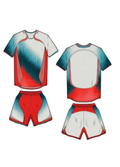 Next print Custom Red Blue Jersey Set with Shorts – Premium Sports Team Wear India