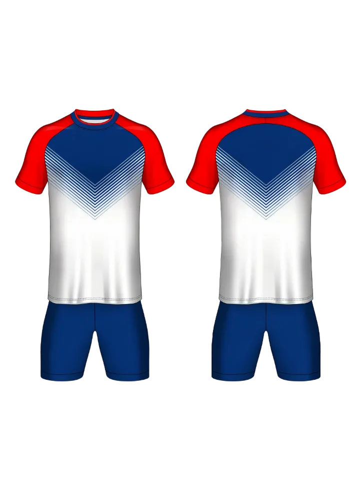 Next print Premium Sports Jersey with Shorts Red White Blue | Cricket, Football Team Wear