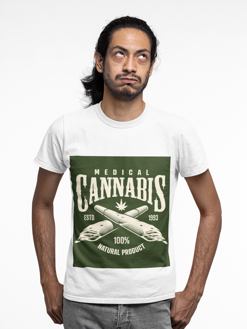 Medical Cannbis Printed T-Shirt