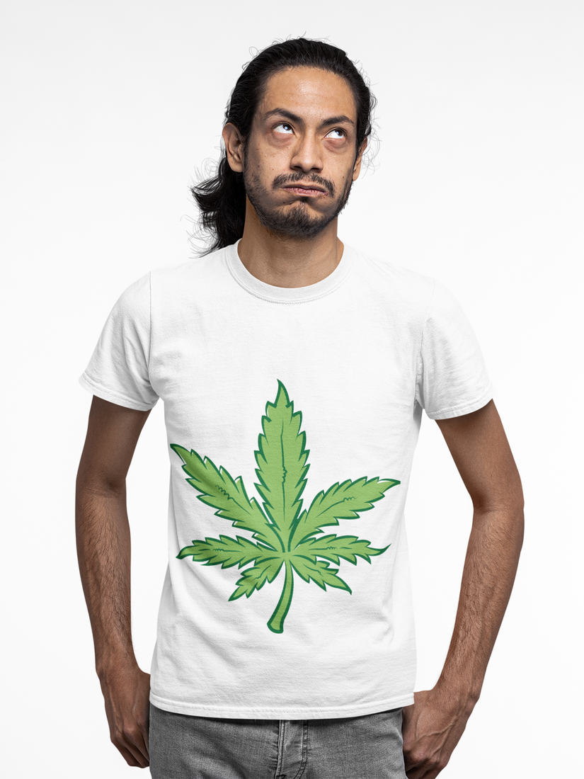 Weed Leaf Printed T-Shirt