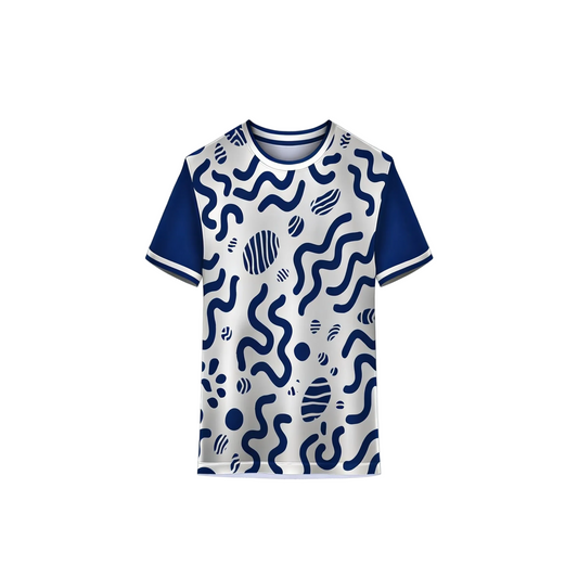 Royal Blue Custom Sports Jersey with Name Number Printing for Cricket and Football Teams by NextPrint India