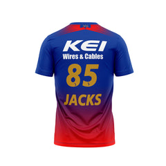 RCB IPL 2026 red and blue V neck half sleeve cricket t shirt 