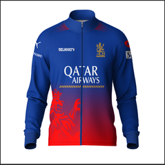Royal Cricket Team Inspired High Neck Jacket 2026 Red Blue